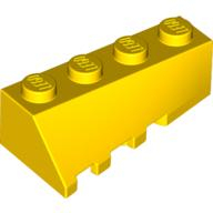Lego kostka (kostička) 4x2 klín pravý zkosený, žlutá (4262782, 4179092)